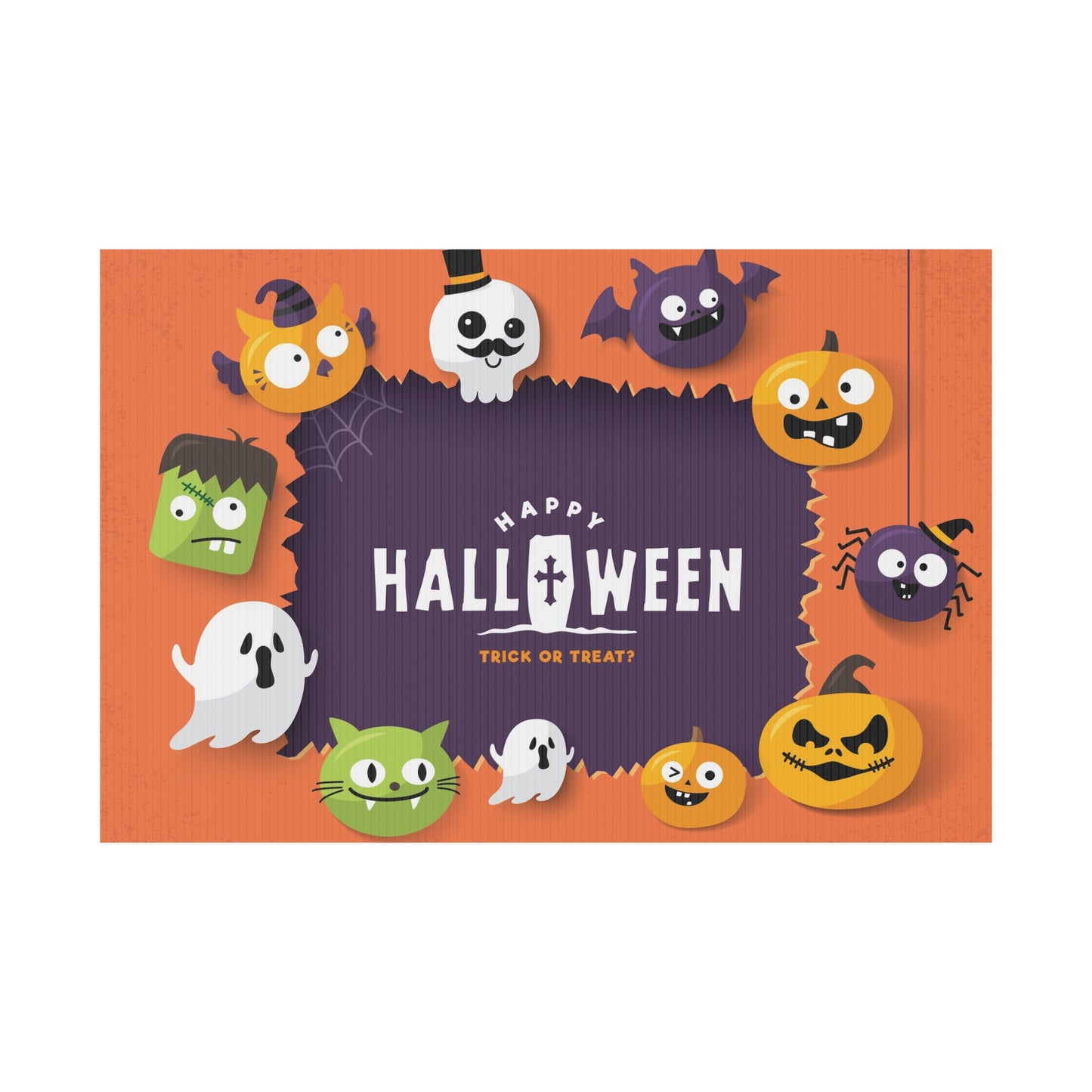 Halloween Yard Sign, Spooky Decor for Kids, Outdoor Signs, Trick or Treat Decorations, Fall Party Decor, Holiday Signage