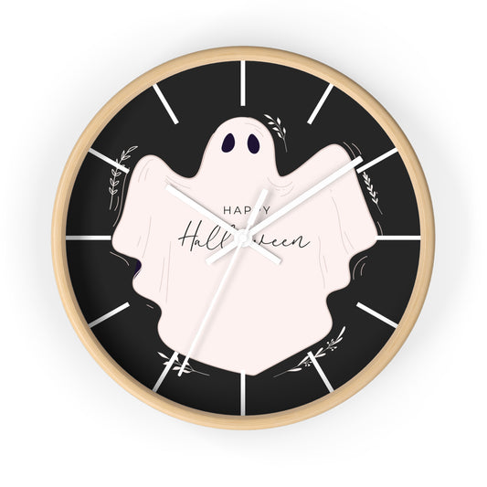 Halloween Themed Wall Clock, Spooky Decor, Halloween Party Timepiece, Witchy Home Decor, Holiday Gift Idea