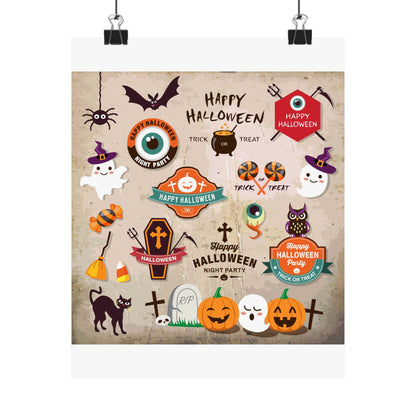 Halloween Matte Vertical Posters, Spooky Wall Art, Trick or Treat Decor, Holiday Party Decorations, Autumn Home Decor, Festive Wall Prints