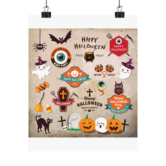 Halloween Matte Vertical Posters, Spooky Wall Art, Trick or Treat Decor, Holiday Party Decorations, Autumn Home Decor, Festive Wall Prints