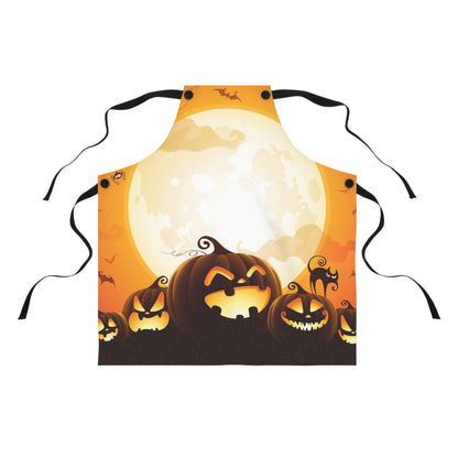 Halloween Pumpkin Apron, Spooky Cooking Gear, Fun Gift for Chefs, Halloween Party Apron, Unique Kitchen Accessory