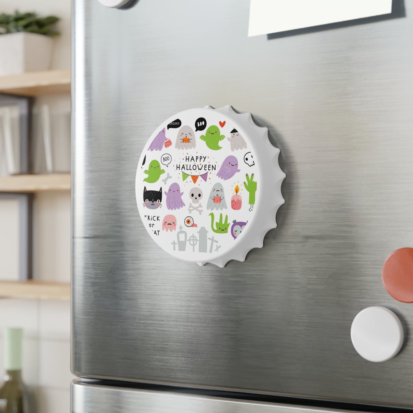 Halloween-Themed Bottle Opener, Spooky Decor, Trick or Treat Gift, Home Bar Accessory, Fall Celebration