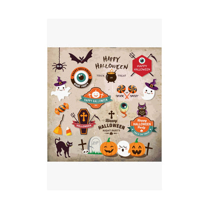 Halloween Matte Vertical Posters, Spooky Wall Art, Trick or Treat Decor, Holiday Party Decorations, Autumn Home Decor, Festive Wall Prints