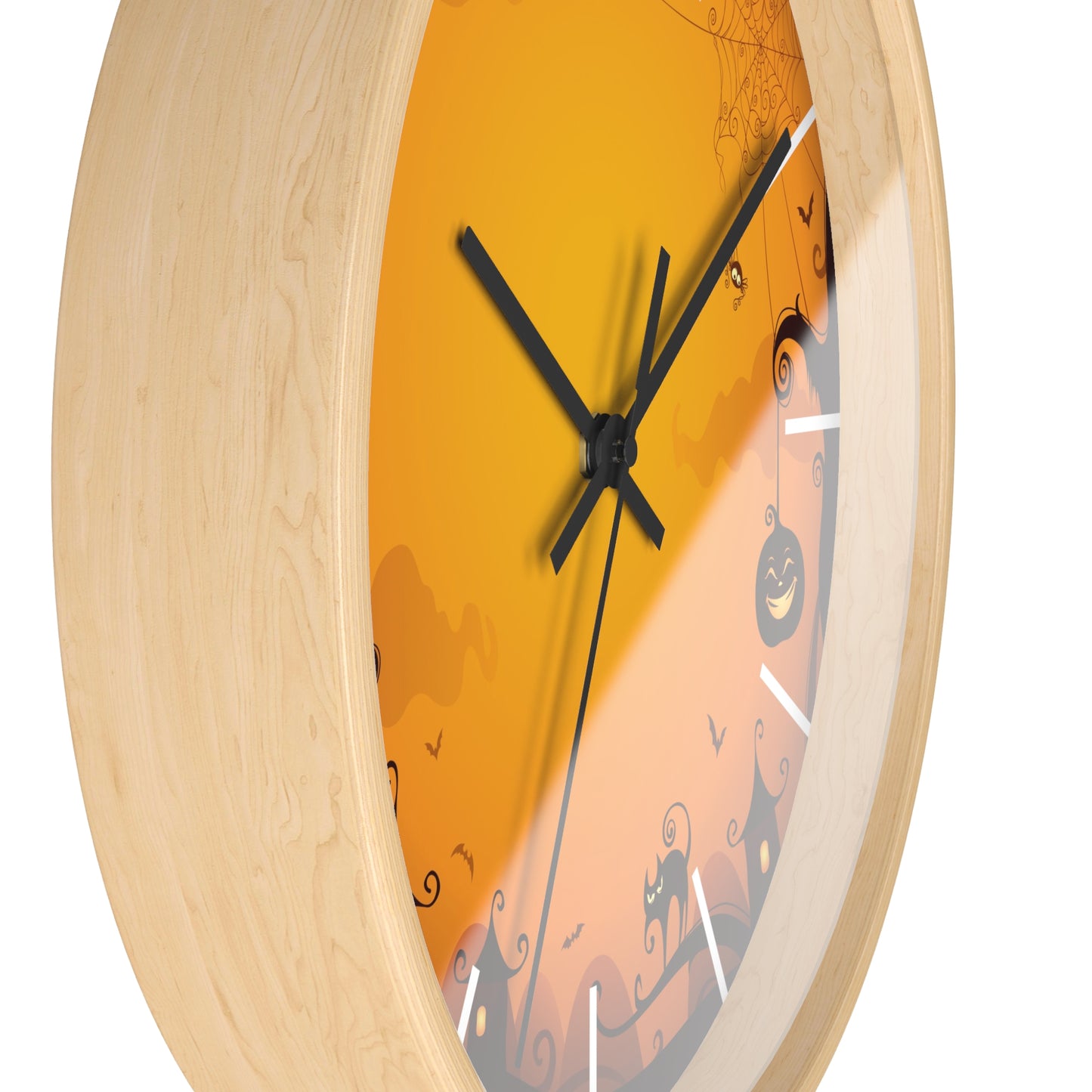 Halloween-Themed Wall Clock, Spooky Decor for Home, Unique Gift for Fall Celebrations, Autumn Decorations, Haunted House Clock