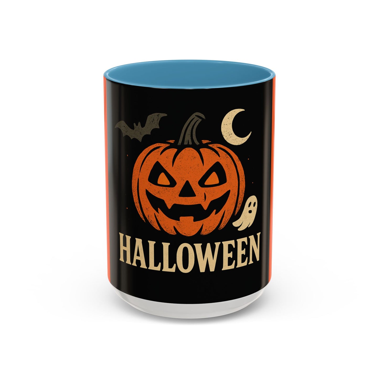 Halloween Accent Coffee Mug - Spooky Pumpkin Design, Perfect for Fall, Autum Coffee Lovers, Holiday Gift, Home Decor