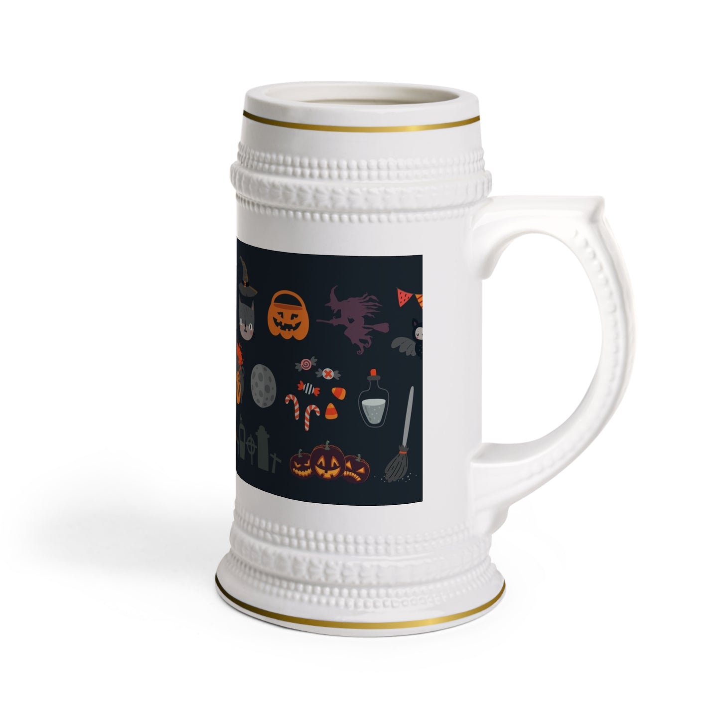 Halloween-Themed Beer Stein Mug | Spooky Drinkware for Parties, Oktoberfest, Autumn Celebrations, Unique Gifts