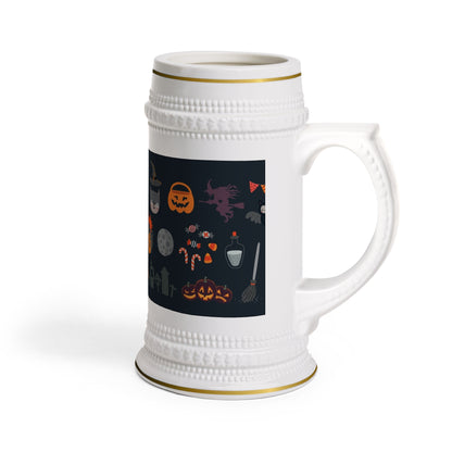 Halloween-Themed Beer Stein Mug | Spooky Drinkware for Parties, Oktoberfest, Autumn Celebrations, Unique Gifts