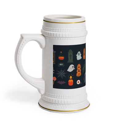 Halloween-Themed Beer Stein Mug | Spooky Drinkware for Parties, Oktoberfest, Autumn Celebrations, Unique Gifts