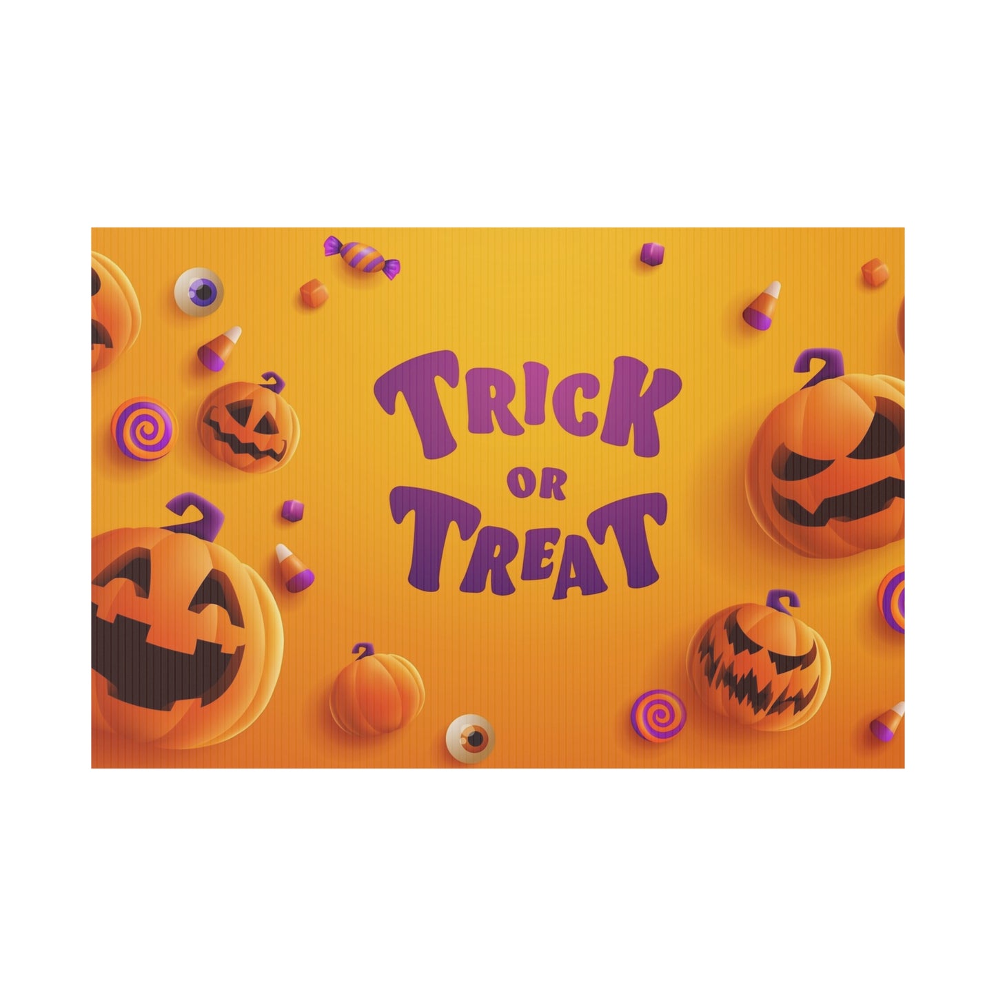 Halloween Trick or Treat Yard Sign, Outdoor Decor, Halloween Party Decoration