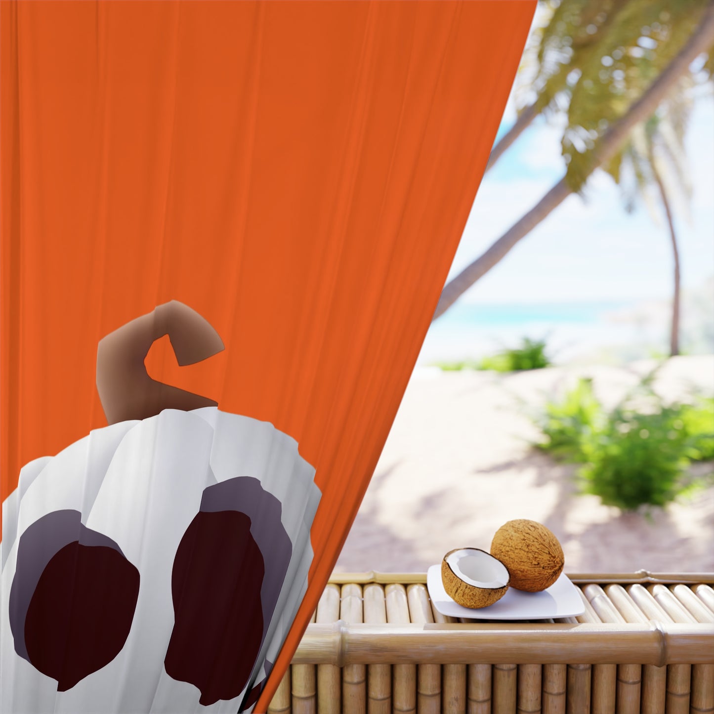 Halloween Pumpkin Window Curtain - Spooky Home Decor, Fall Decor, Halloween Decoration, Room Divider, Festive Gift Idea