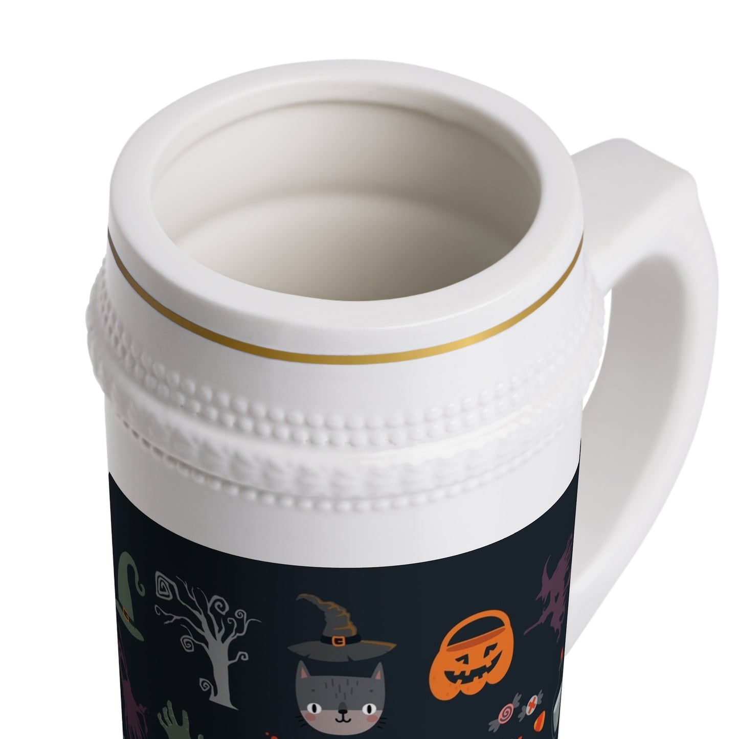 Halloween-Themed Beer Stein Mug | Spooky Drinkware for Parties, Oktoberfest, Autumn Celebrations, Unique Gifts