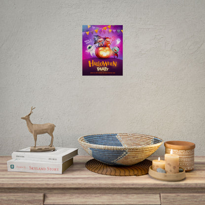 Halloween Party Rolled Poster, Spooky Wall Art for Kids, Halloween Decorations, Trick or Treat Decor, Fun Holiday Poster