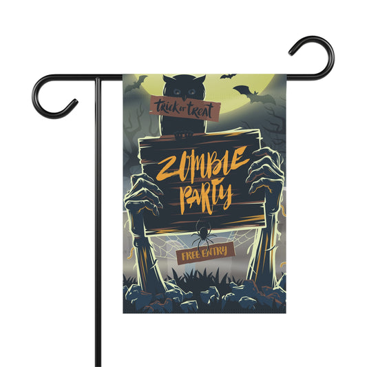 Halloween Garden Banner Zombie