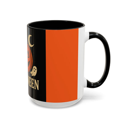 Halloween Accent Coffee Mug - Spooky Pumpkin Design, Perfect for Fall, Autum Coffee Lovers, Holiday Gift, Home Decor