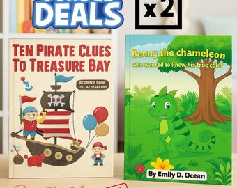2-Book Adventure & Self-Esteem Bundle for Kids – Pirate Activity Book and Heartwarming Story About Being Yourself – Ages 4–8