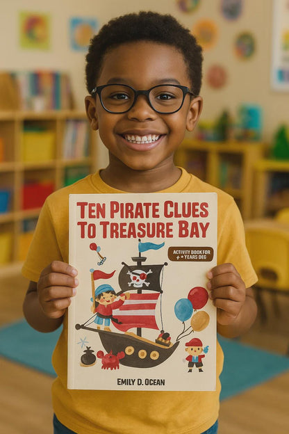 The Ten Pirate Clues to Treasure Bay – Kids Pirate Adventure Activity Book – Treasure Hunt Clue Book for Ages 4–8
