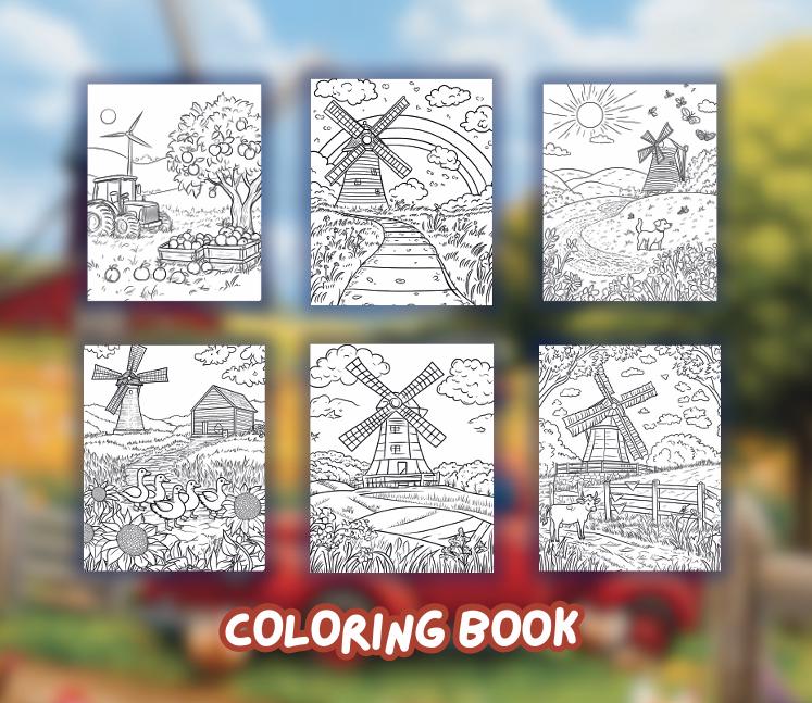 3 Printable Coloring Books for Kids – Farm, Nature & Flowers | Digital Download Bundle | Educational Activity for Ages 4–10