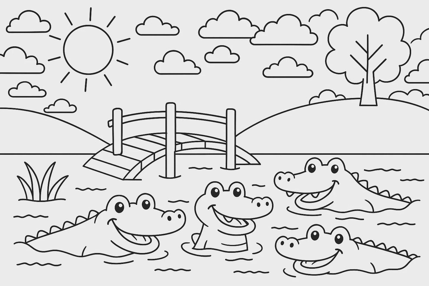 A Trip to the Happy Zoo – Zoo Animal Coloring Book for Kids – Fun Safari Adventure Activity Book for Ages 4–8