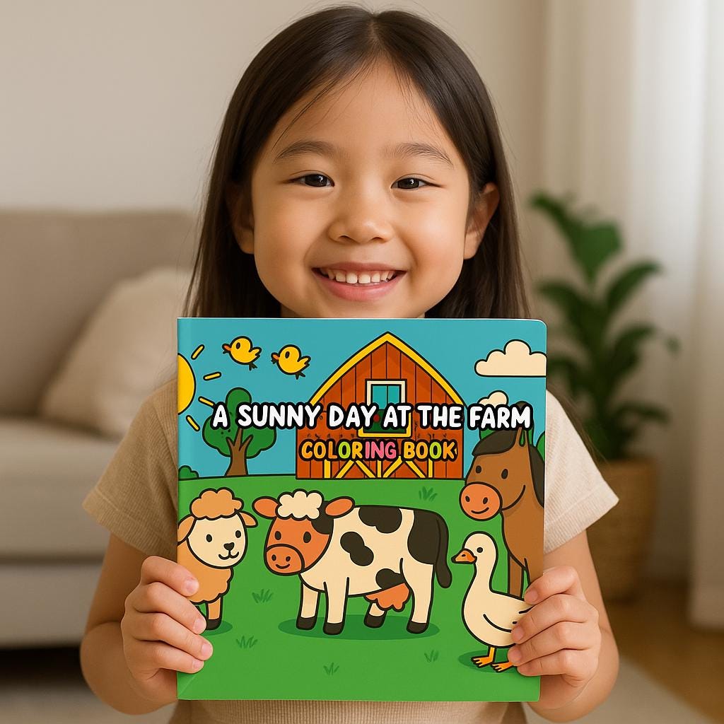 2-Book Farm Animal Bundle for Kids – Rhyming Storybook and Coloring Book – Fun Educational Gift Set for Ages 4–8, Preschool, Toddler