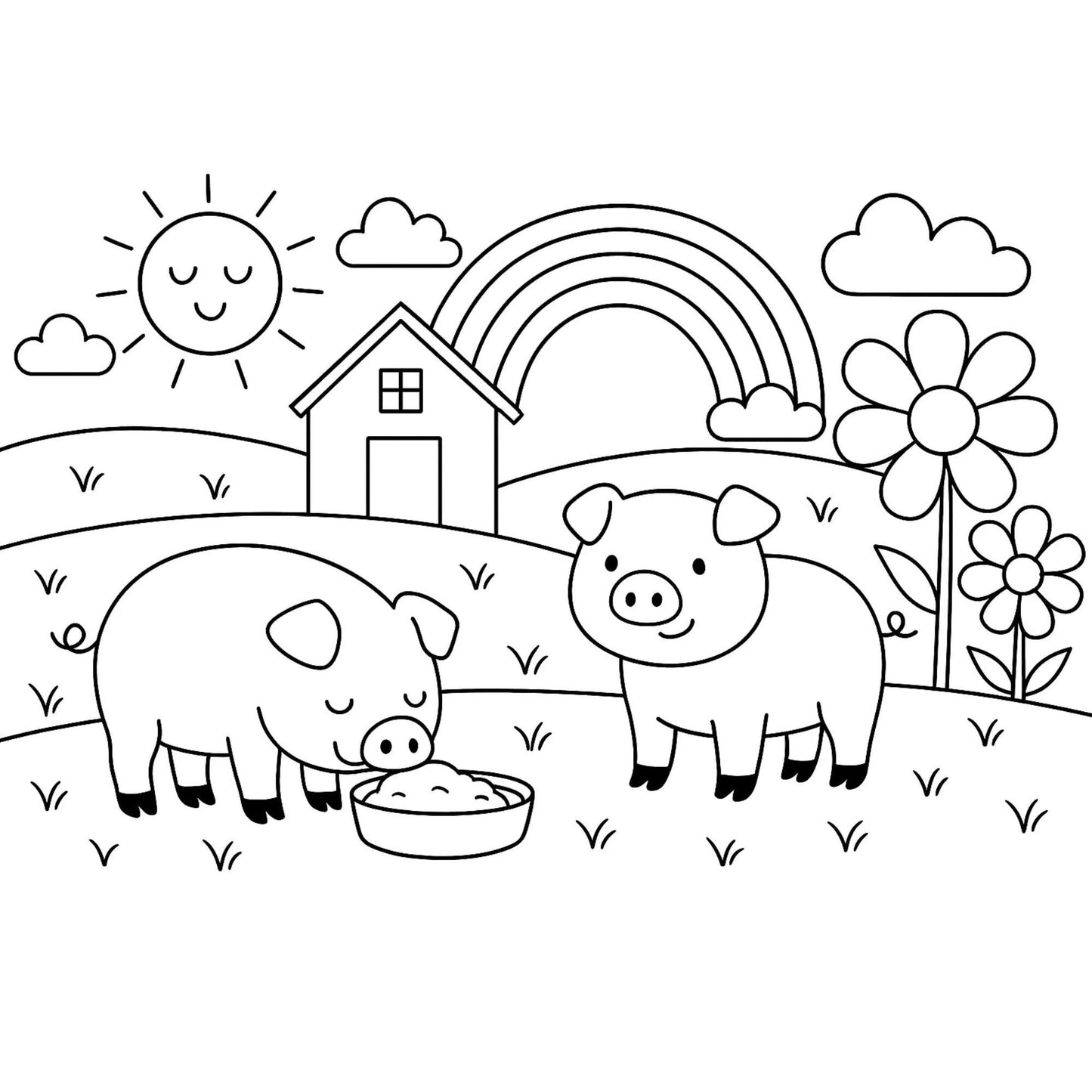 3-Book Farm Activity Bundle for Kids – Storybook and 2 Coloring Books – Rhyming, Calming, and Creative Fun for Ages 4–8, Preschool