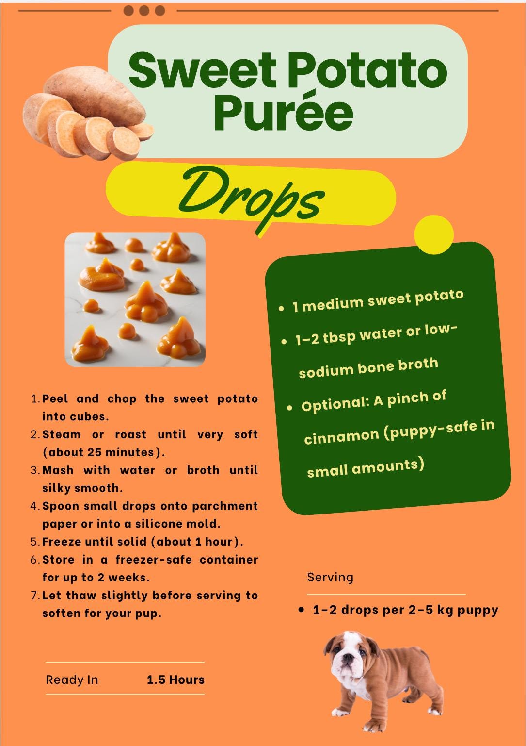 The Puppy Starter Cookbook – 17 Gentle Homemade Treats & Meals for New Puppies | Digital Download | Recipe Book for puppies | Dog Cookbook